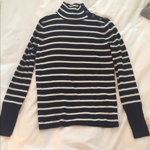 Jcrew Striped Turtleneck Sweater