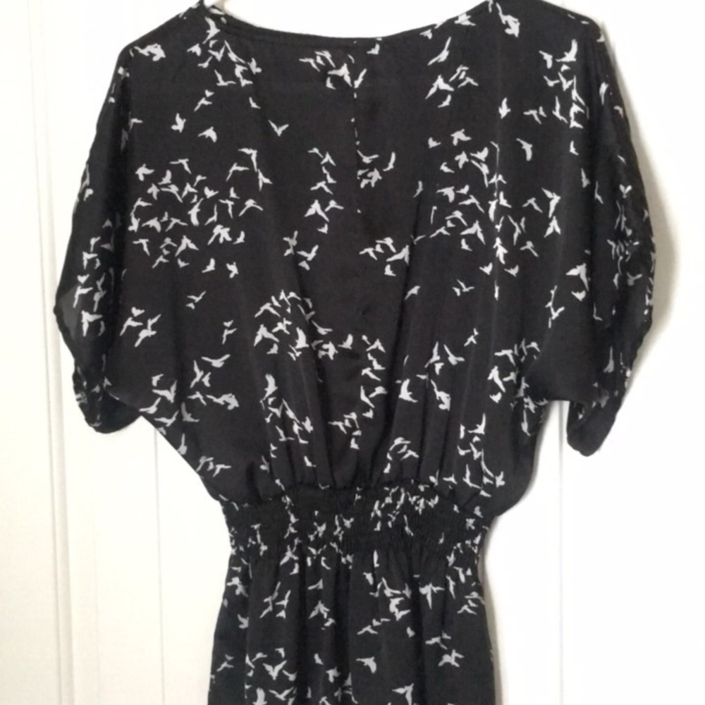 Blouse with flying birds