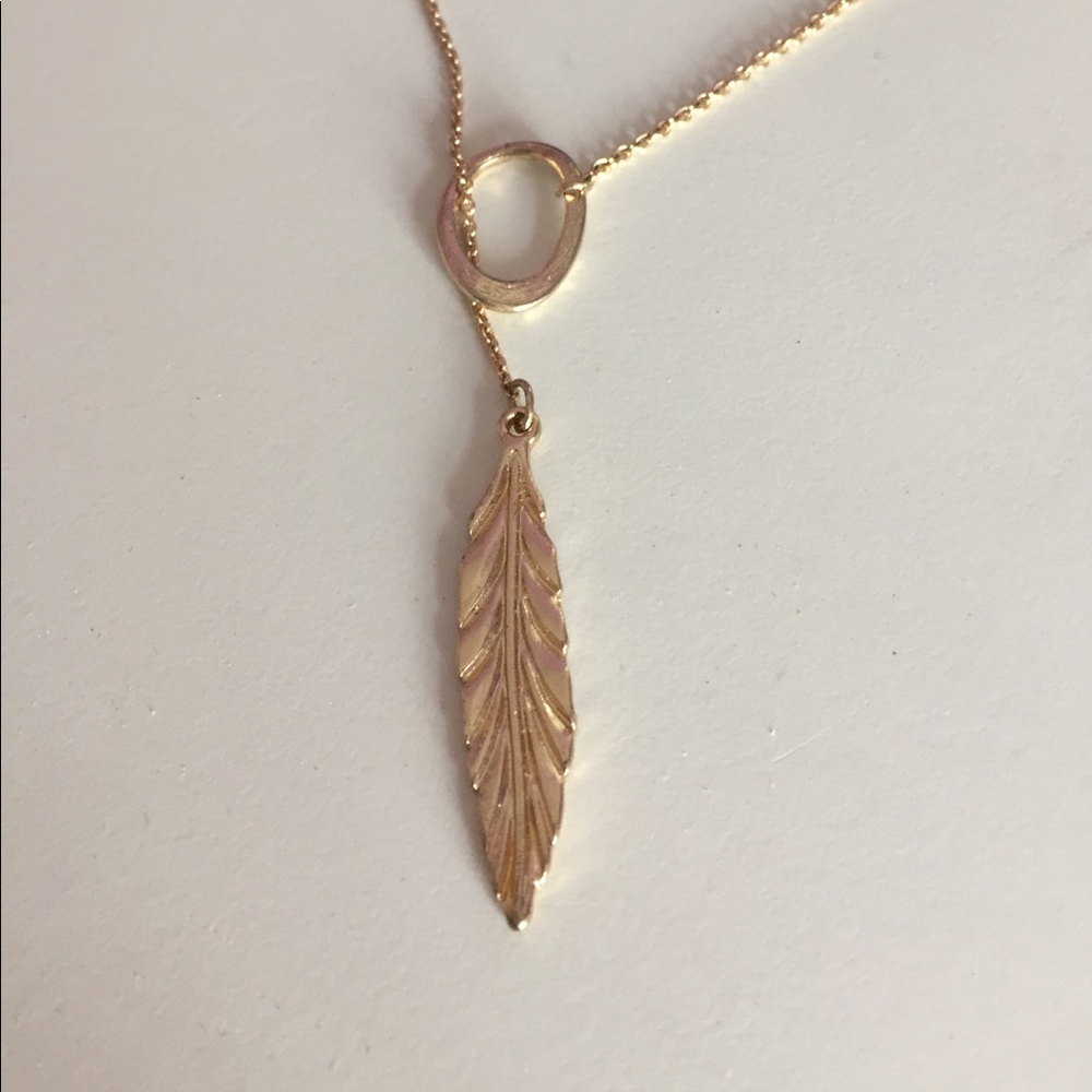 Gold Feather Necklace