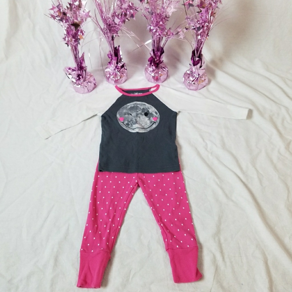 Osh Kosh ~ 2 pc Moon face Pajama Set | 12 month