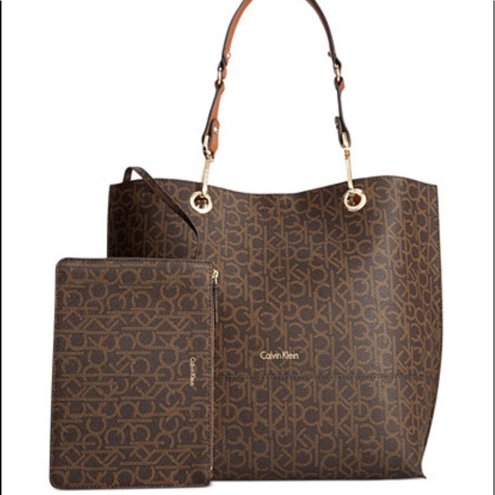Calvin Klein Purse & Matching Clutch Wristlet