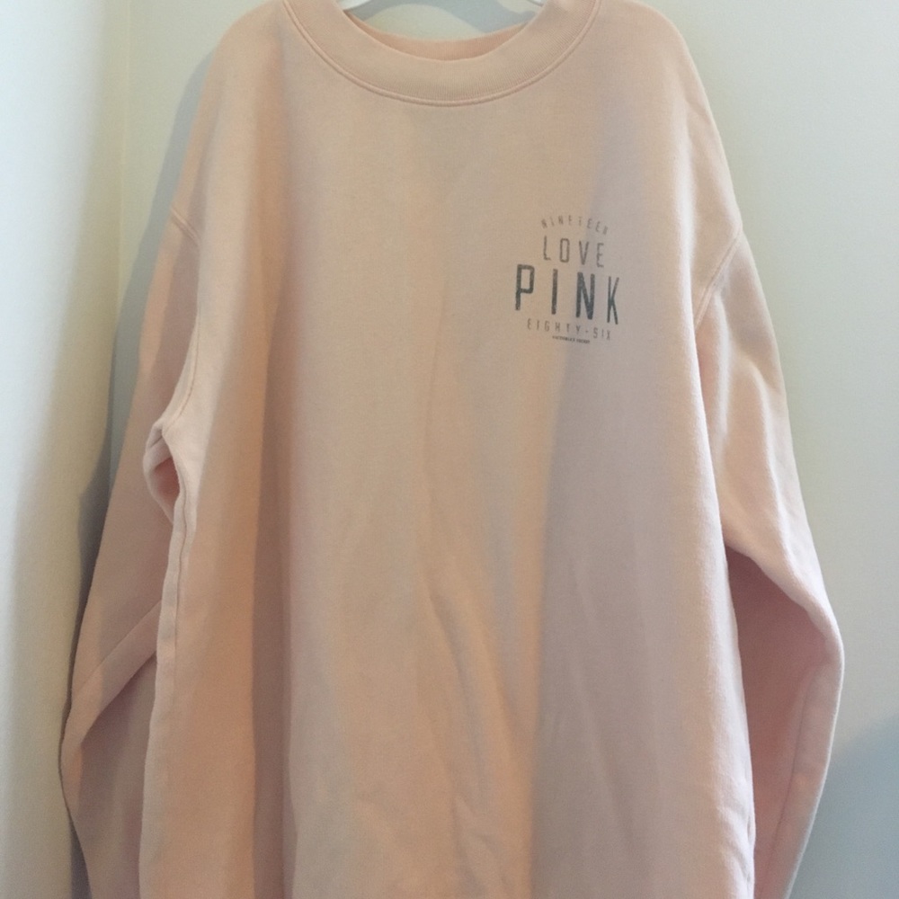 VS Pink crew neck sweater