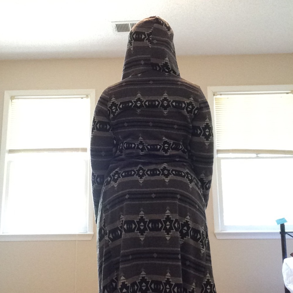 AZTEC SWEATER WITH HOOD