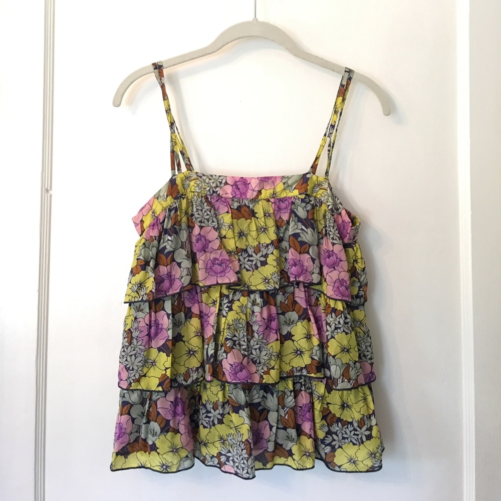 Anthropologie Flounce Top- Size 0- XXS / XS