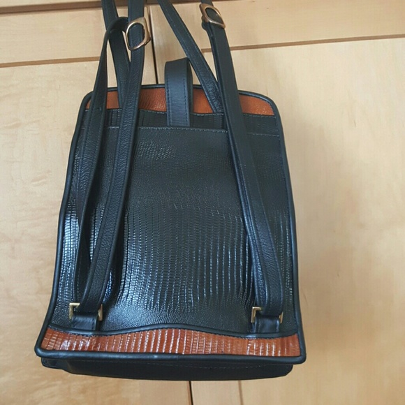 NWOT leather backpack purse, Signed Wearable Art main image 10
