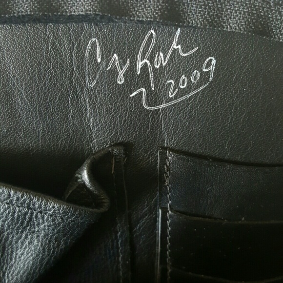 NWOT leather backpack purse, Signed Wearable Art main image 6