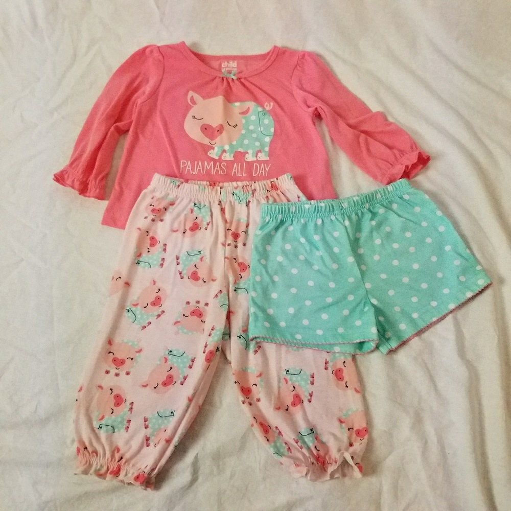 Carter's Child of Mine ~ 3 piece pig pajama set