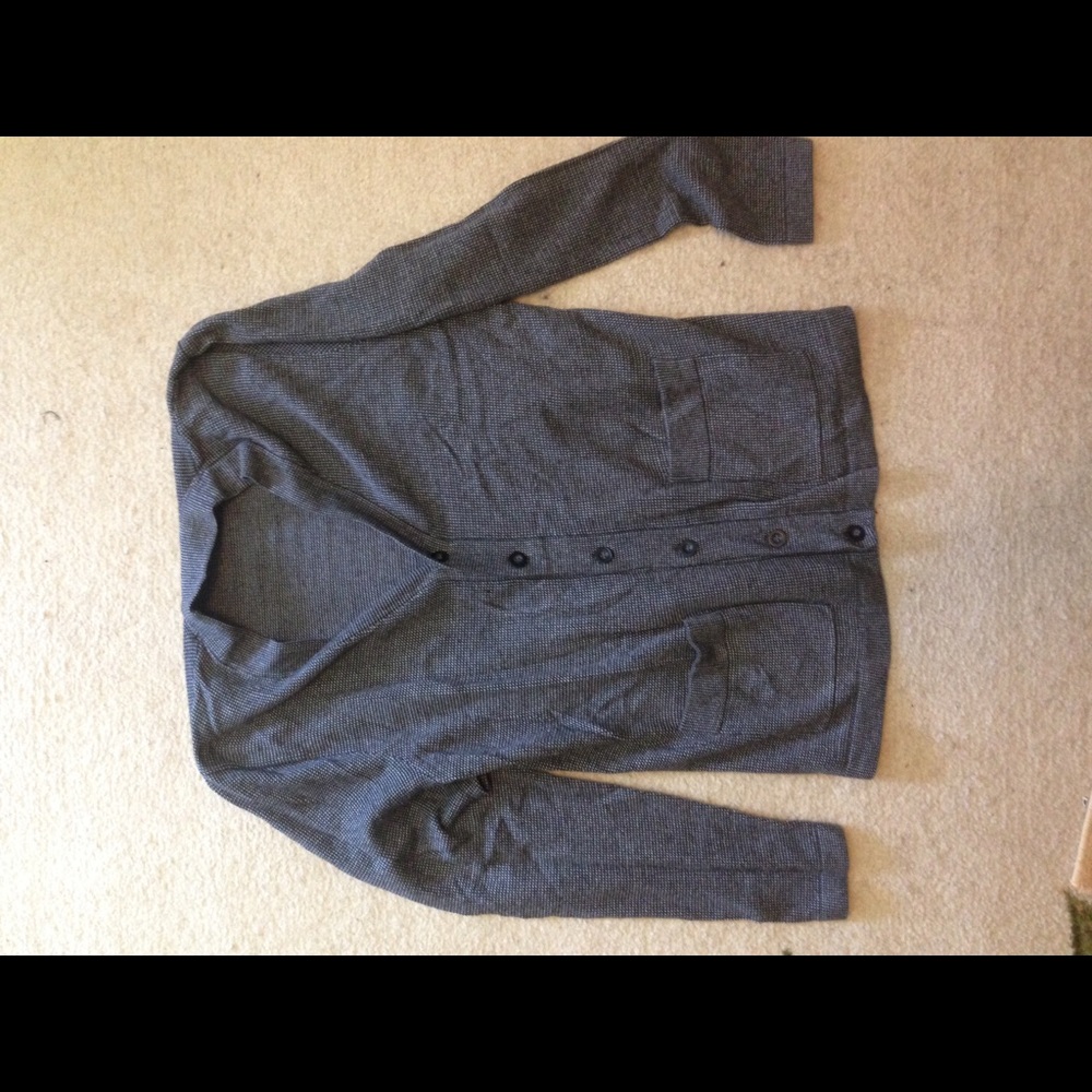 Gray button down cardigan