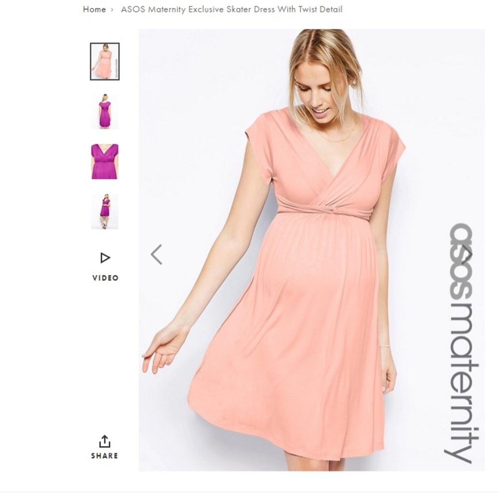 ASOS Maternity swing dress with twist detail