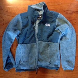 Small Denali North Face blue full zip jacket