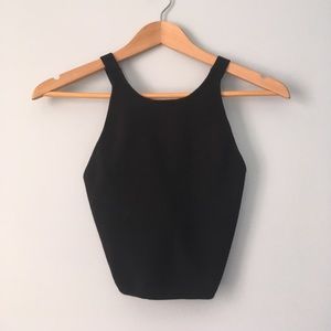 Aa cross back knit crop top