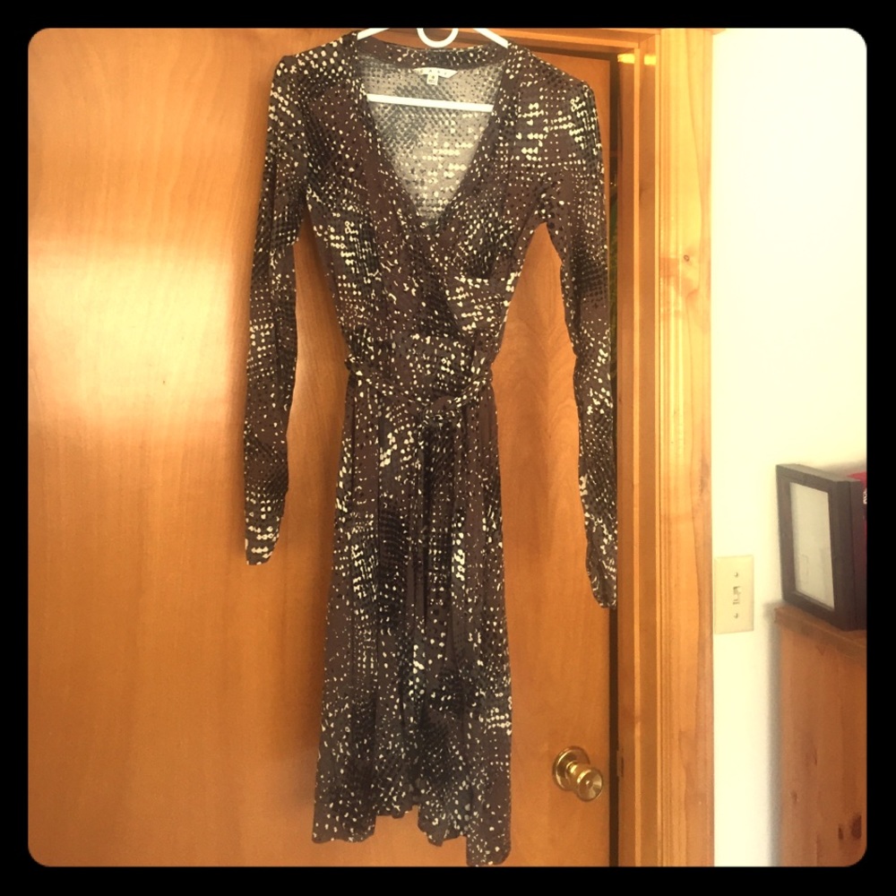 Cabo faux wrap dress with self tie