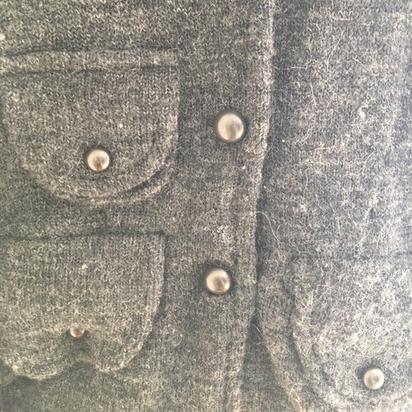 Free People grey wool jacket with patterned back! - Picture 2 of 4