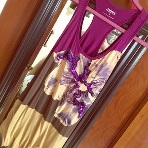 Express Razor Back Flower Tank