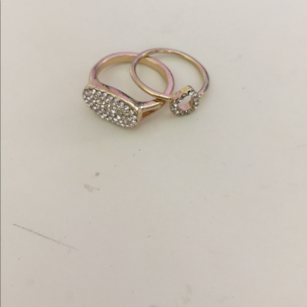 Gold & diamond ring set