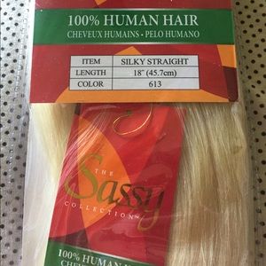New 18" Human Hair color 613 blonde