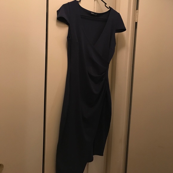 Navy blue evening/day dress - Picture 2 of 4