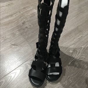 NEW 😎 Black Tall Gladiator Sandals