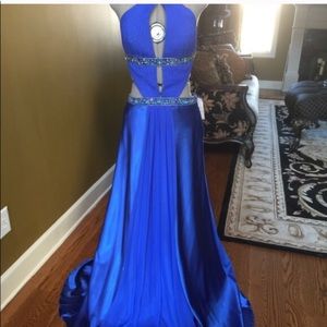 Le Femme Paris blue prom dress