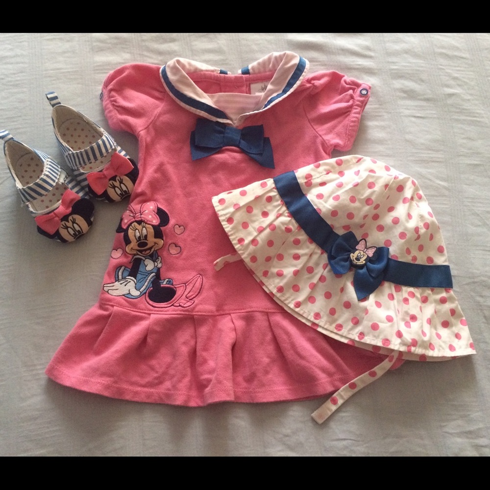 Minnie Mouse Sailor Dress Shoes Hat Outfit