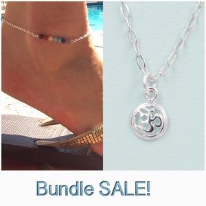 🍃Chakra Anklet & Om Pendant Necklace Bundled! 💦