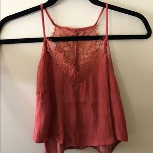 Lacy satin Coachella top