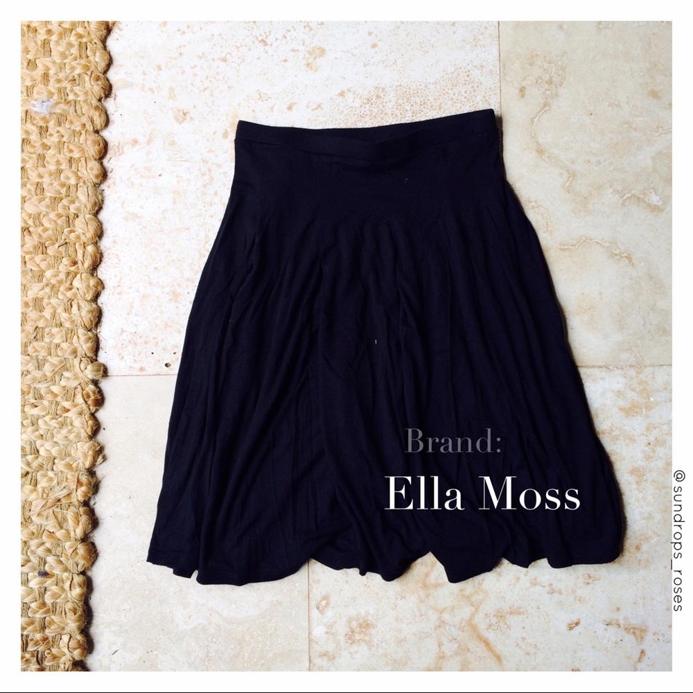 Ella Moss | basic black circle skirt