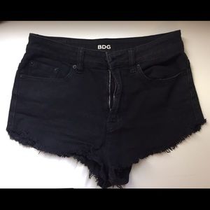 BDG high waisted black shorts