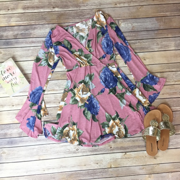 Beautiful blush floral mini dress or tunic - Picture 5 of 8