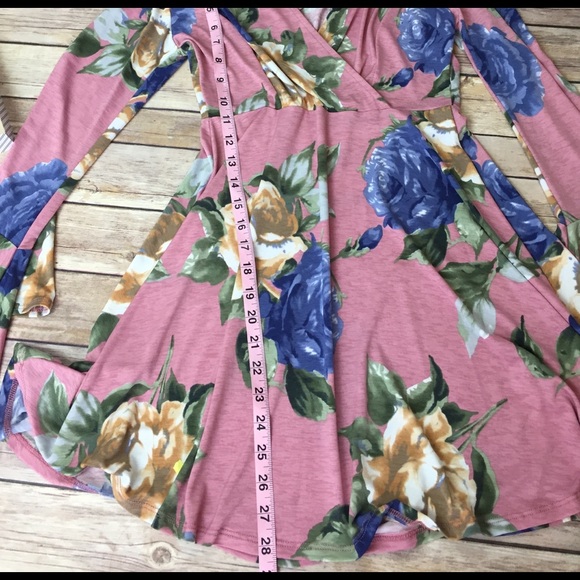 Beautiful blush floral mini dress or tunic - Picture 6 of 8