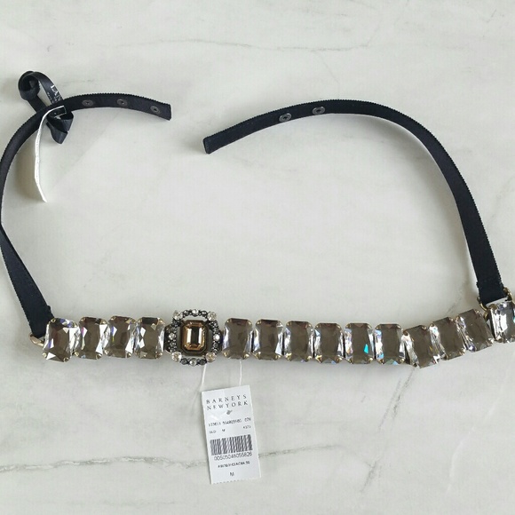 ♡HP♡ LANVIN crystal embellished crossgrain belt main image 7