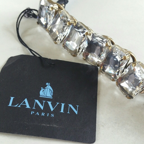 ♡HP♡ LANVIN crystal embellished crossgrain belt main image 4