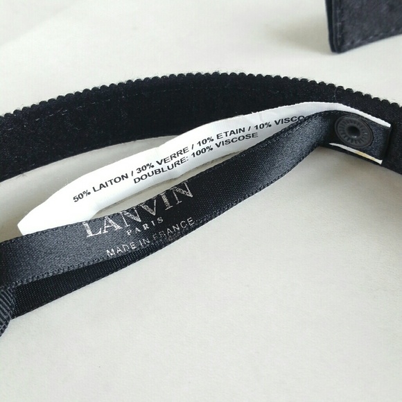 ♡HP♡ LANVIN crystal embellished crossgrain belt main image 5