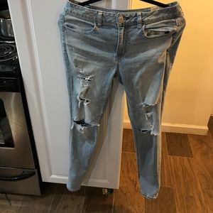 Destroyed American Eagle high rise jegging