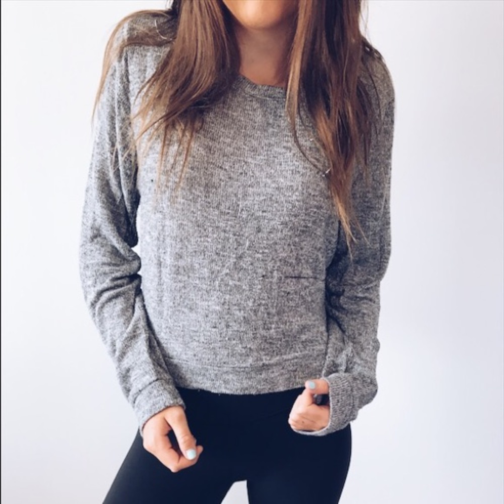 Grey cropped sweater