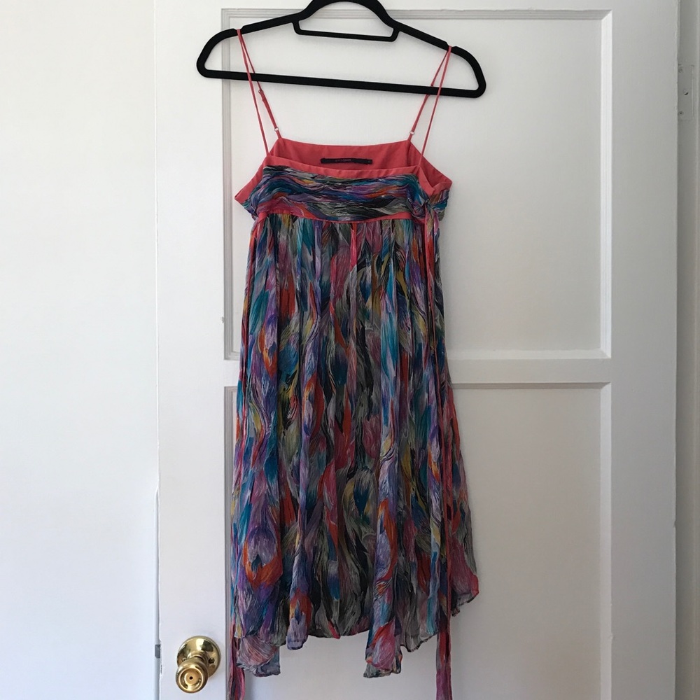 Gorgeous colorful silk chiffon dress