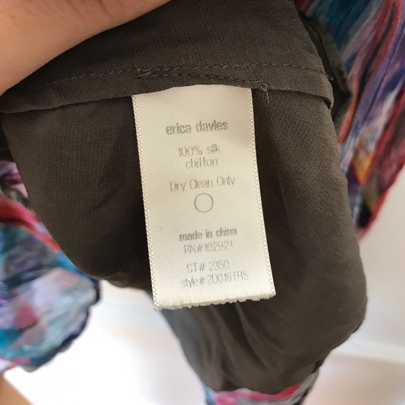 Gorgeous colorful silk chiffon dress - Picture 3 of 5