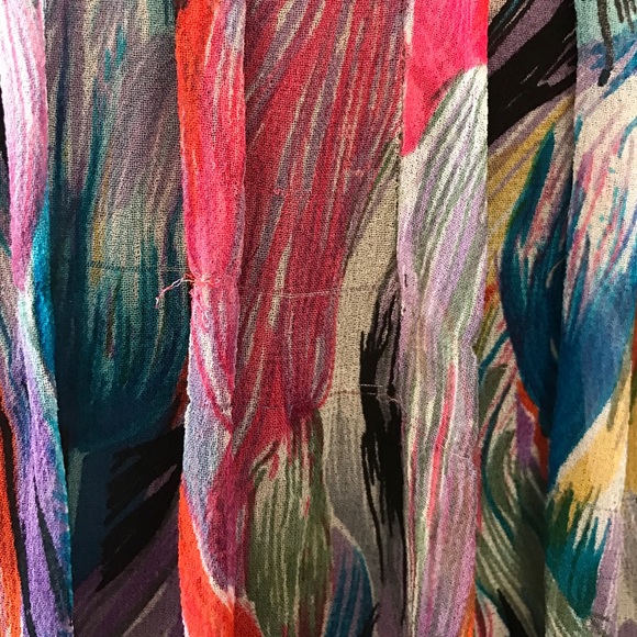 Gorgeous colorful silk chiffon dress - Picture 5 of 5