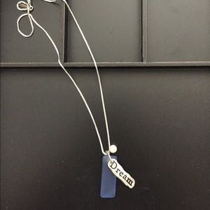 Silver necklace with real pearl