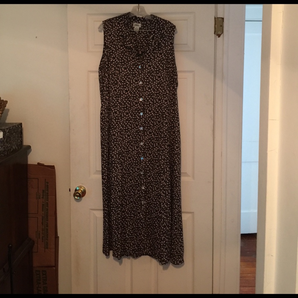 Long sleeveless dress with princess seams