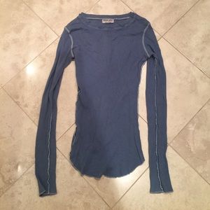 Michael Stars Blue Thermal Long Sleeve