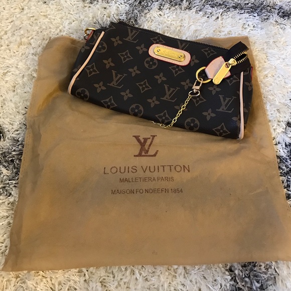 Handbags - Brown logo clutch