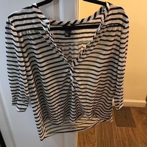 Striped h&m button shirt