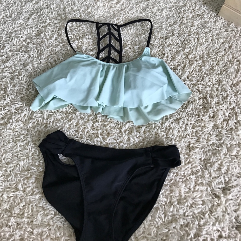 bathing suit top and bottoms
