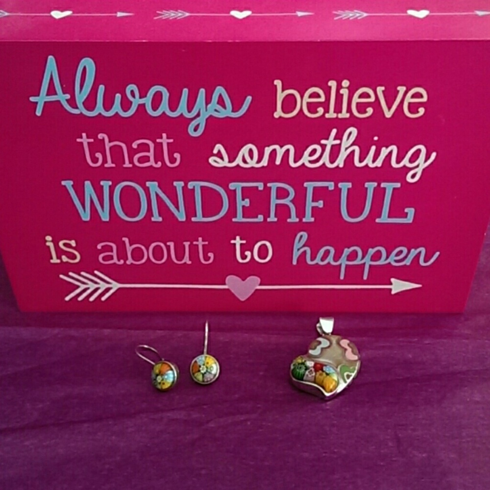 Sterling Alan K millefiori earrings ONLY!!!