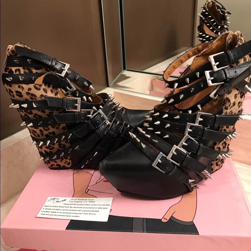 Jeffery Campbell Cheetah Print Wedge