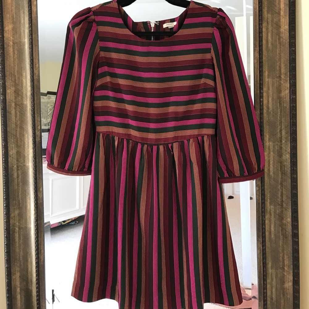 Fall time Fossil dress with 3/4 length sleeves