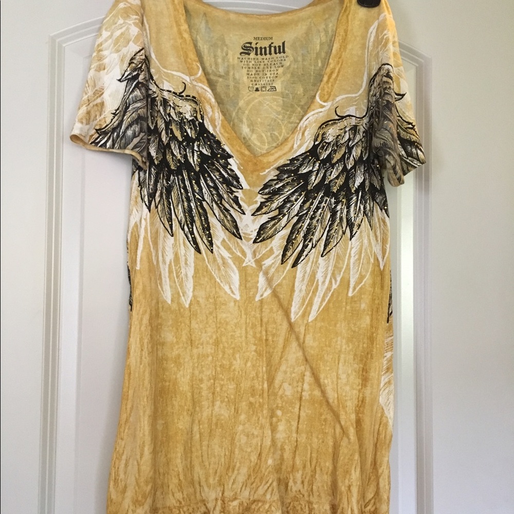 Yellow Sinful shirt