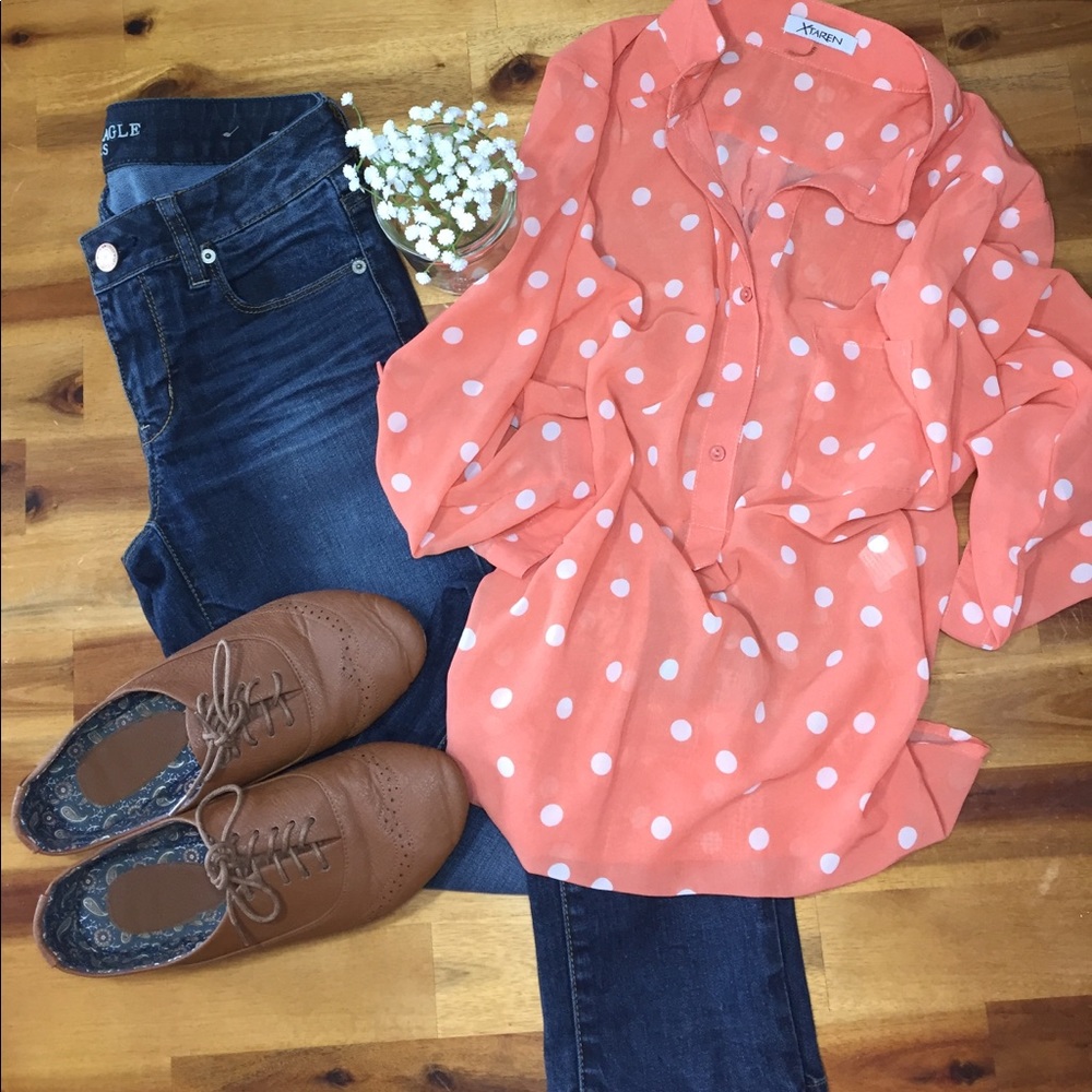 Polka dot blouse