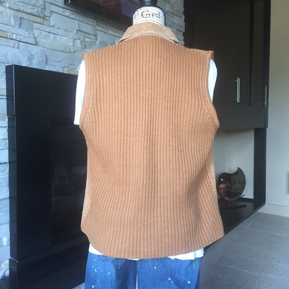 Leather and knit vest - Picture 2 of 3